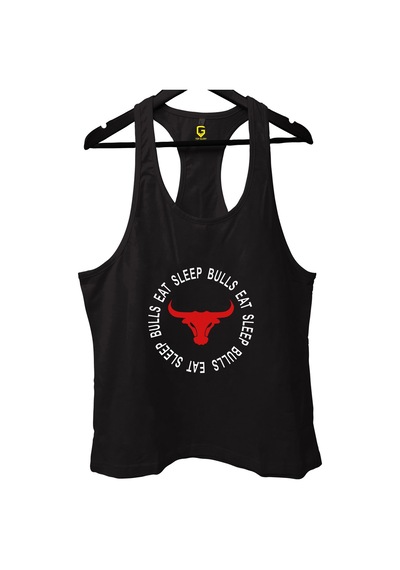 Top Glory Bulls Siyah Gym Fitness Tank Top Sporcu Atleti