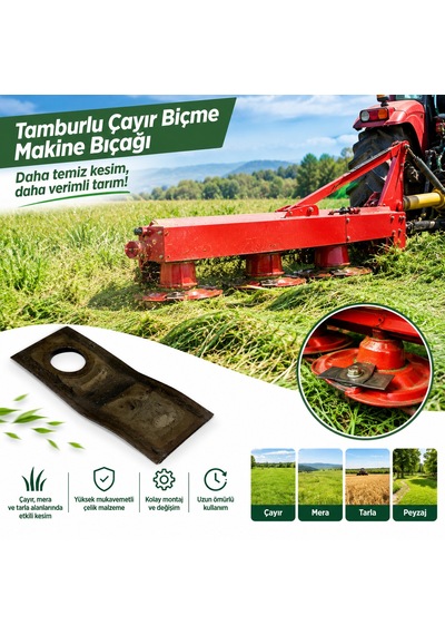 Bağcısan Tamburlu Çayır Biçme Makine Bıçağı 25 Adet