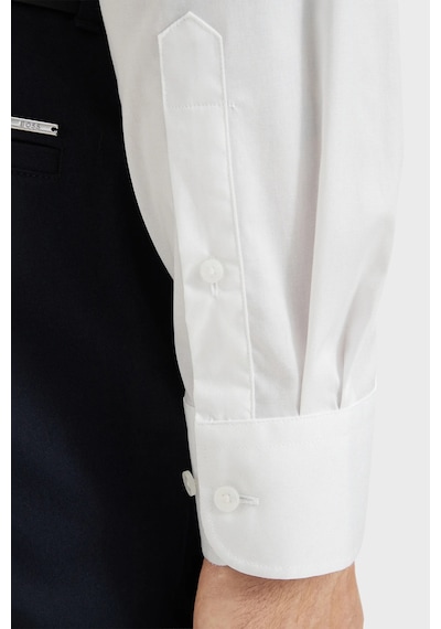Tommy Hilfiger Pamuklu Slim Fit Uzun Kollu Gömlek Erkek Gömlek Mw0mw43749 Ybr Beyaz