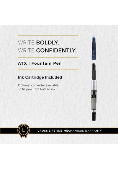 Cross Atx Dolma Kalem Brushed Siyah F Uç