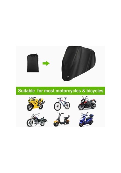 Motosiklet Branda Siyah Lüx Oxford 270d Kalın Kumaş Motor Brandası L Beden
