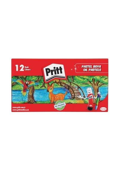 12'li Pastel Boya - Karton Kutu Çok Renkli