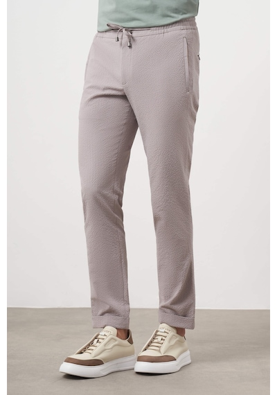 Morven Erkek Taş Polyester İpli Jogger Slim Fit Pantolon Taş