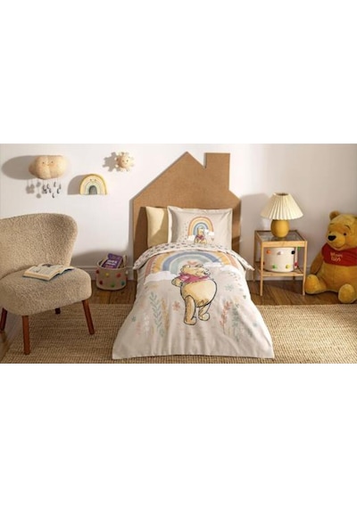 Winnie The Pooh Rainbow Disney Lisanslı Bebek Nevresim Takımı Çok Renkli