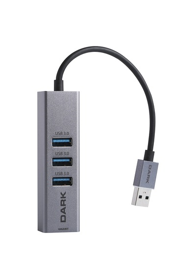 Dark Gigabit Ethernet Girişli 3 Port Usb3.0 Hub Dk Ac Usb332Gl
