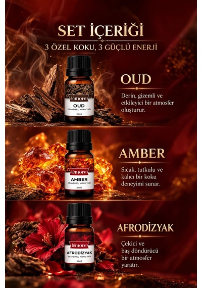 Astroloji Ateş Elementi Seti 3 Lü Esansiyel Koku Yağı Koç Aslan Yay, Difüzör Ve Buhurdanlık Esansı Çok Çeşitli