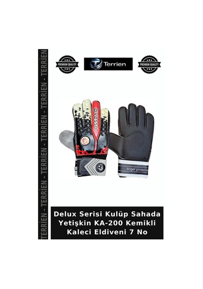 Delux Serisi Kulüp Sahada Yetişkin Ka-200 Kemikli Kaleci Eldiveni 7 No Çok Renkli