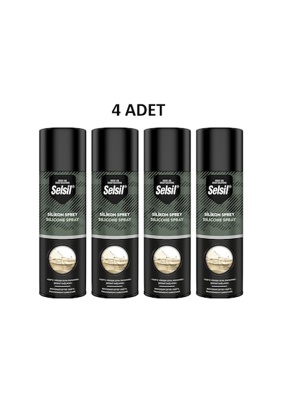 Selsil Silikon Sprey 200 Ml 4 Adet