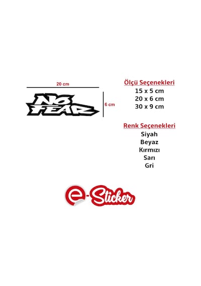 No Fear Oto Sticker Araba Sticker (357397131)