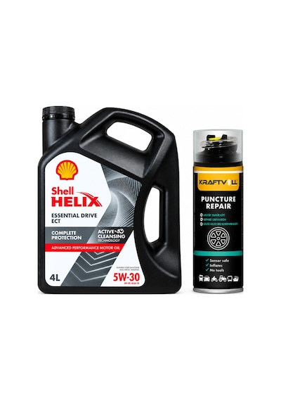 Shell Helix Essentıal Drıve Ect Dpf 5W-30 Motor Yağı 4 L + Lastik Tamir Kiti 400 ML