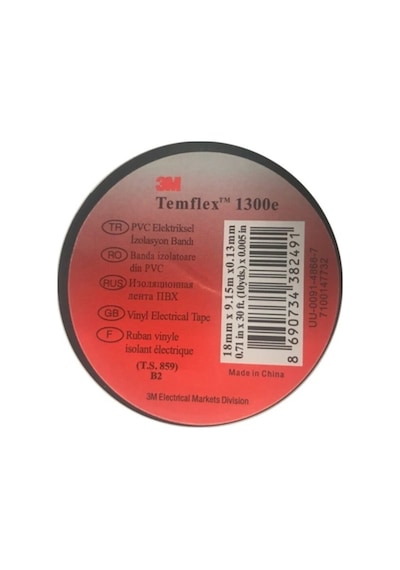 3m Temflex 1300e Pvc Izole Elektrik Bant 10 Adet 8712403019115