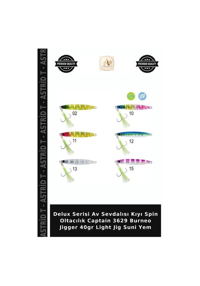 Delux Serisi Av Sevdalısı Kıyı Spin Oltacılık Captain 3629 Burneo Jigger 40gr Light Jig Suni Yem