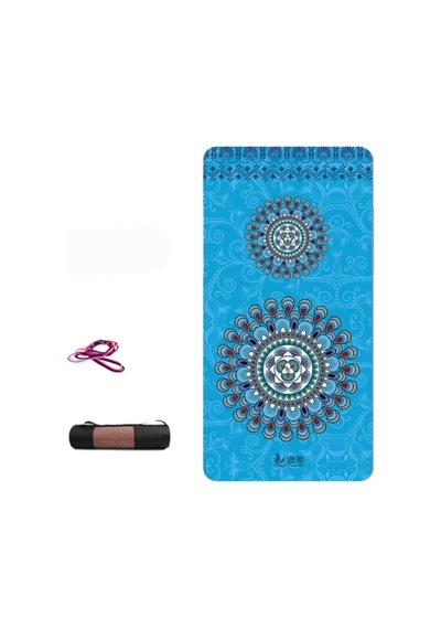 Yoga Matı Ve Pilates Minderi 6mm Mandala Desenli Mavi Diğer