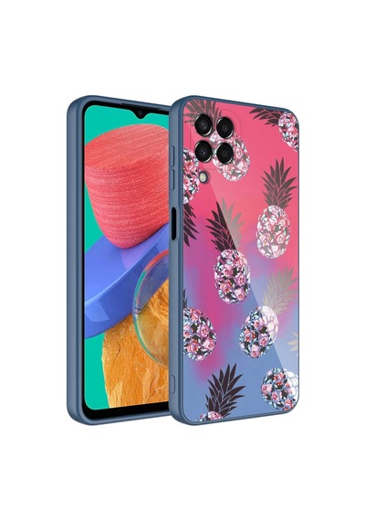 Samsung Uyumlu Galaxy M33 Kilif Kamera Korumali Desenli Sert Silikon Kap 553320344