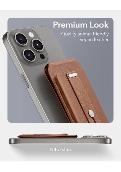 Halolock Magsafe Wallet Standlı Cüzdan Kahverengi Kahverengi