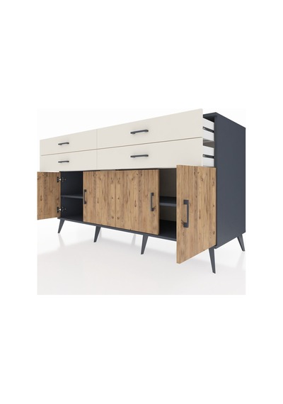 Kronos Konsol 2 Raflı 4 Çekmeceli 8 Kapaklı 176x59x99 Antrasit-ça Antrasit-çam/aytaşı Kronos Konsol 2 Raflı 4 Çekmeceli 8 Kapaklı 176x59x99 Antrasit-ça Antrasit-çam/aytaşı