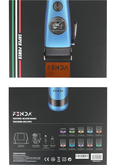 Fenda - Profonyonel Saç Ve Sakal Kesme Makinesi - Fndsacks0003 - Mavi 1 Saat