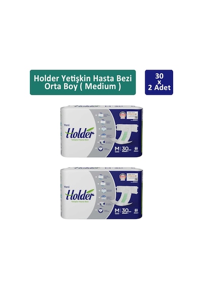 Holder Yetişkin Hasta Bezi Orta Boy M 2 x 30'lu