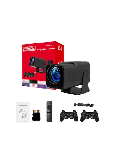 Hy320 Max Taşınabilir Projektör Full Hd Ev Sineması 300 Ansı Lümen 4k Video Android Projeksiyon+oyun