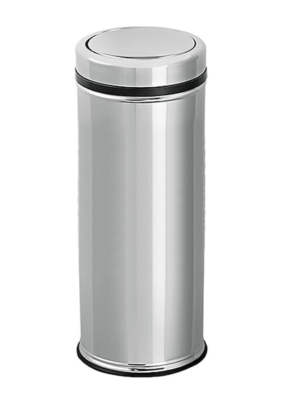 Omnisoft FLS FT498 Pratik Kapaklı Paslanmaz Çöp Kovası 20 lt Krom