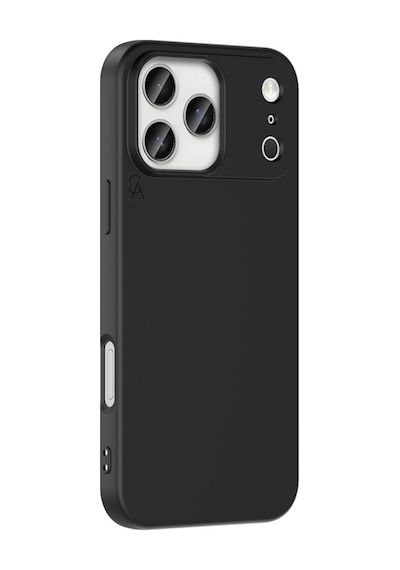 Apple Uyumlu iPhone 17 Pro Içi Kadife Lansman Kılıf Ve 5d Tam Kaplayan Cam Ekran Koruyucu Siyah