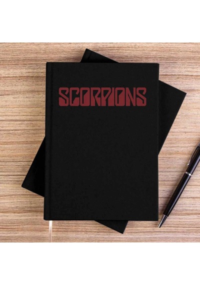 Scorpions Tex Red Siyah Çizgisiz Kanvas Defter