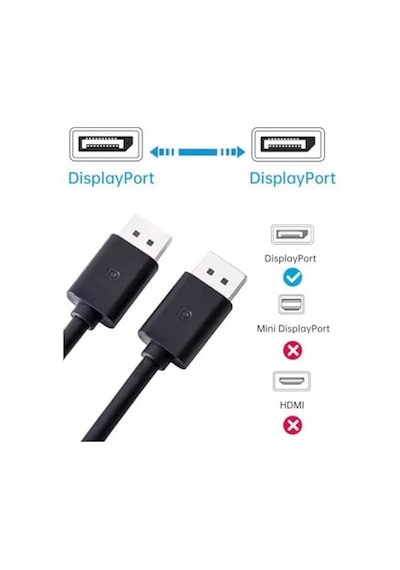 Dp2 Display To Display Kablo 4k 60hz 1.2 V 1.8m - 4k Displayport Kablosu, Erkek-erkek Ekran Bağlantı Nokta Kablosu Genel