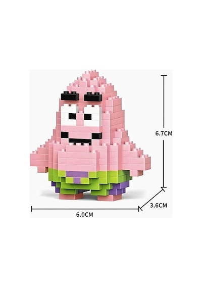 Bricks Sünger Bob Ve Patrick 2'li Set Yapboz Puzzle Hediye Masa Ü