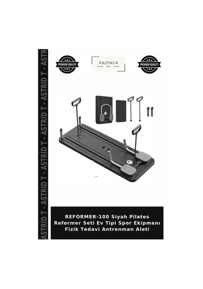 Reformer-100 Siyah Pilates Reformer Seti Ev Tipi Spor Ekipmanı Fizik Antrenman Aleti