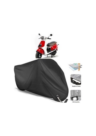 Daelim Aroma 125 Motosiklet Branda (Bağlantı, Kilit Uyumlu)-Siyah (457266229)
