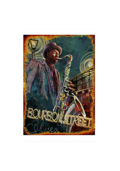 Bedeko Blues Müzik Dekoratif Mdf Tablo