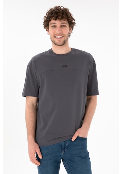 U.S. Polo Assn. Erkek Comfort Fit Bisiklet Yaka Antrasit Tişört 50306017-VR006