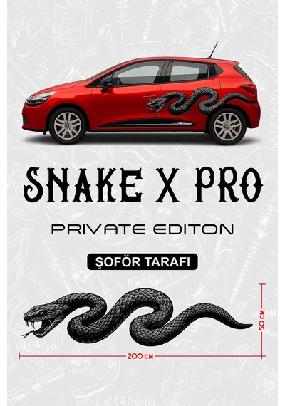 Snake X Pro Prıvate Edıtıon Yan Gövde Sticker Şoför - 864812065