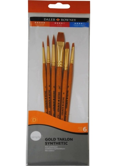 Gold Taklon Synthetic 7'li Fırça  Seti