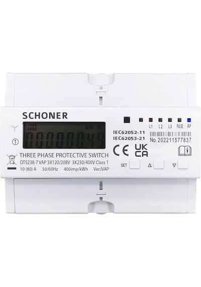 Schoner Wi-fi Üç Faz Gerilim Koruma Rölesi Voltaj/akım Koruma 80a