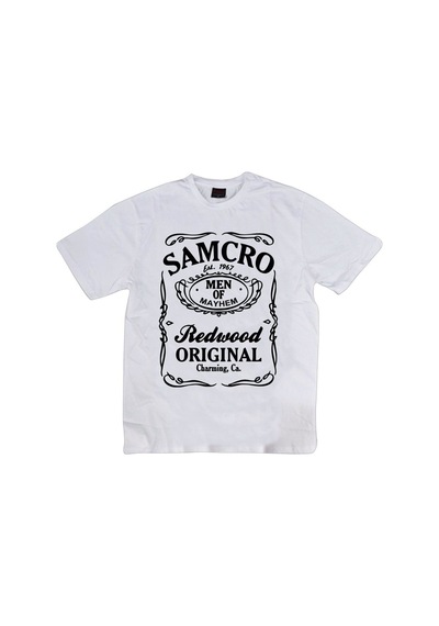 Stoned&Fame Samcro Baskılı T-shirt Beyaz