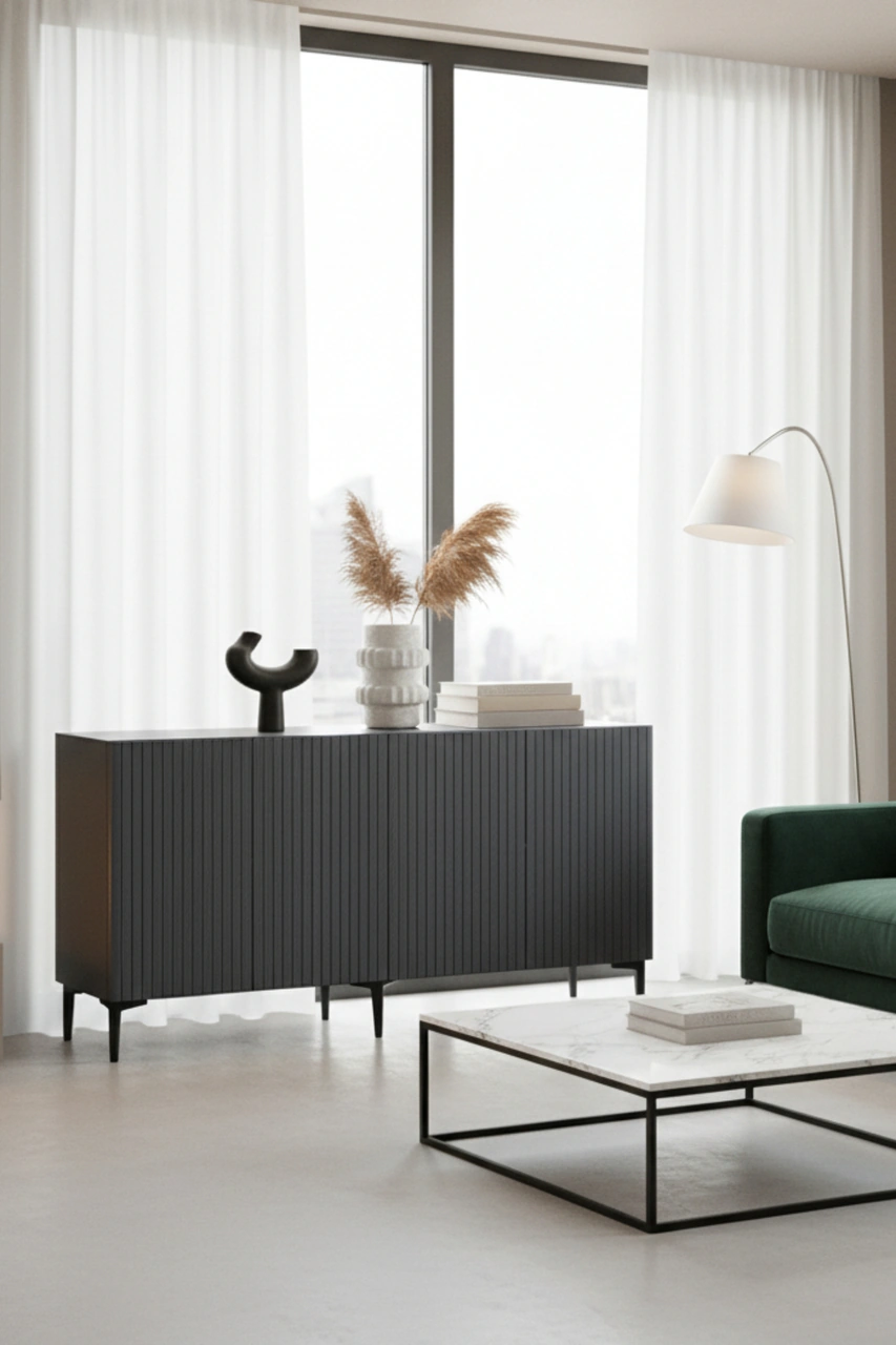 Ka1513a Zeynep150 Konsol, Tv Sehpası Antrasit 150cm Gri