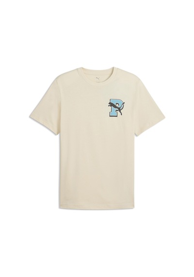Puma Graphic Erkek Bej Günlük Stil T-shirt 69177687