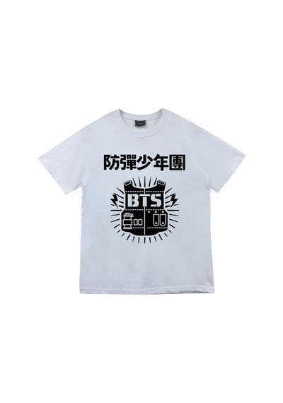 K-pop Müzik Grubu Baskılı Unisex %100 Pamuk Beyaz T-shirt Beyaz