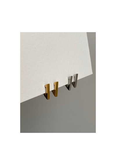 Çelik Gold Üçgen Form Belmo Küpe 1,5 Cm -kararma Yapmaz- Altın
