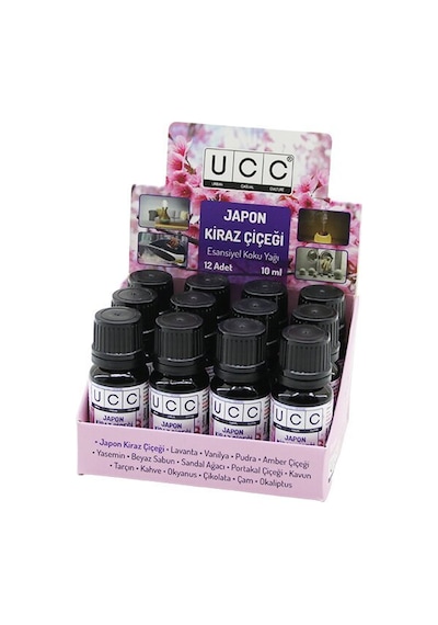 Ucc Esansiyel Koku Yağı 10ml Japon Çiçek Buhardanlık Çamaşır Makine Ütü Vb. Kullanım - 12'li Paket Diğer