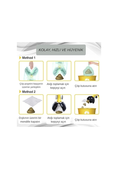 Köpek Dışkı Toplama Aparatı -kaka Toplama El Değmeden-pooper Scooper & Atık Küreği Poşet Dahil