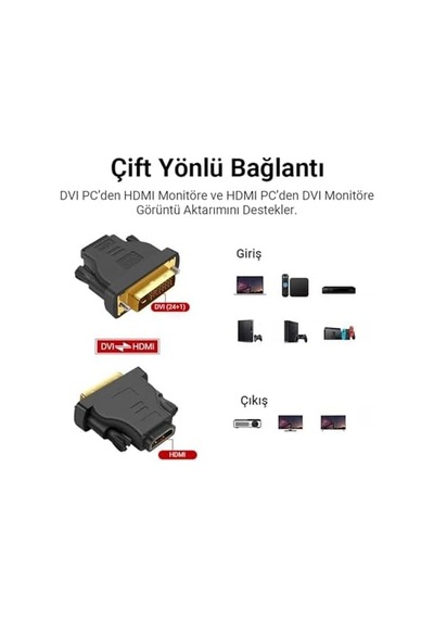 Dvı 24+1 To Hdmı Dönüştürücü Adaptör