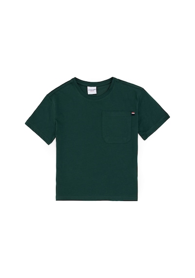 U.S. Polo Assn. Erkek Çocuk Koyu Yeşil Bisiklet Yaka Tişört 50295428-VR079