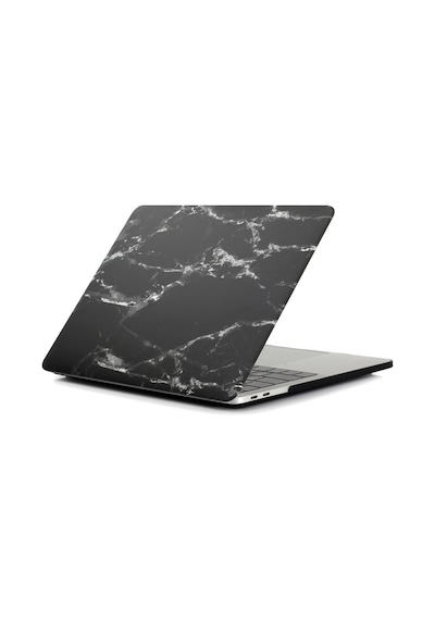 Apple Uyumlu MacBook Air 13 İnç Sert Kılıf Mermer Desenli İnce Tpu Çizik Darbe Koruma Havalandırmalı A1369 A1466 Siyah