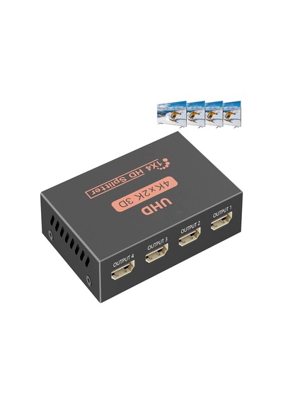 4k Ultra Hd 3d 4 Port Hdmı Splitter Çoğaltıcı 1 Giriş 4 Çıkış
