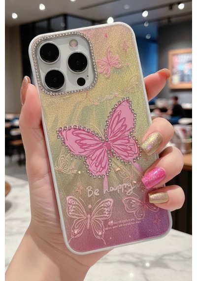 İphone 15 Pro Max Kılıf Aynalı Desenli Figürlü Tasarım Silikon Kapak