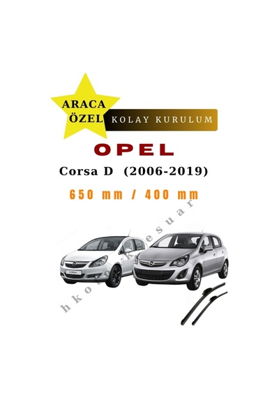 Opel Corsa D 2006-2019 Araca Özel Silecek Ön İki