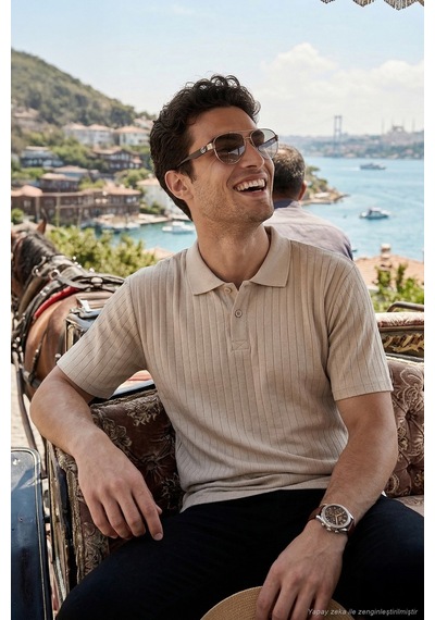 Buratti Erkek Polo T Shirt 5904051 Taş