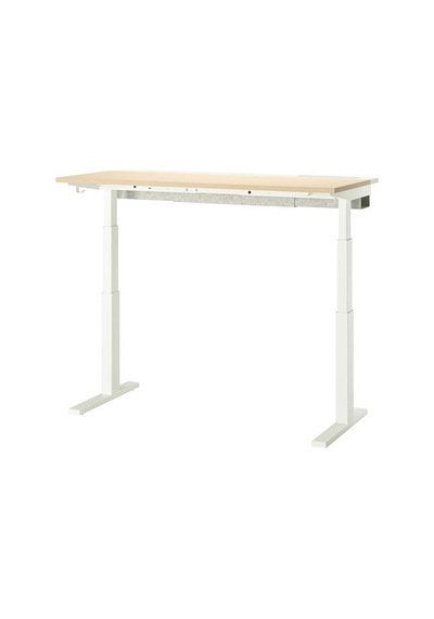 Ikea Mıttzon Çalışma Masası Tablası, Huş Kaplama, 140x48 Cm Çok Renkli